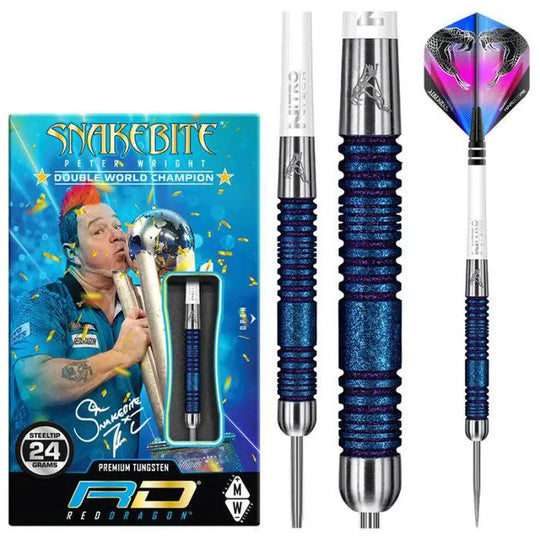 Red Dragon Peter Wright Euro 11 Blue Element World Cup SE 90% Tungsten Steel Tip Darts