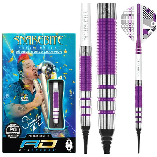 Red Dragon Peter Wright PL15 Medusa 90% Tungsten Soft Tip Darts