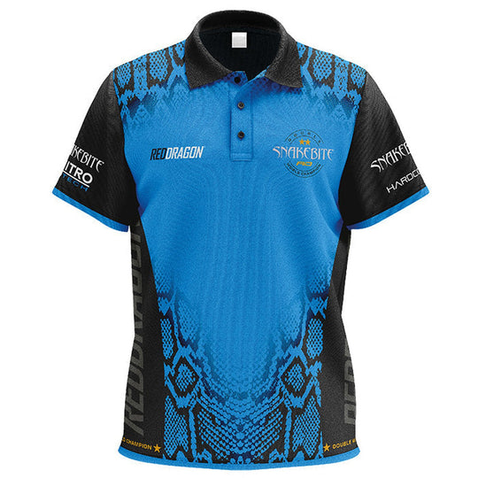 Red Dragon Peter Wright Snakebite Double World Champion Tour Polo