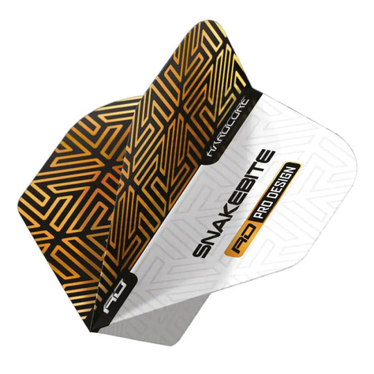 Red Dragon Peter Wright White & Bronze Hardcore Premium Flights