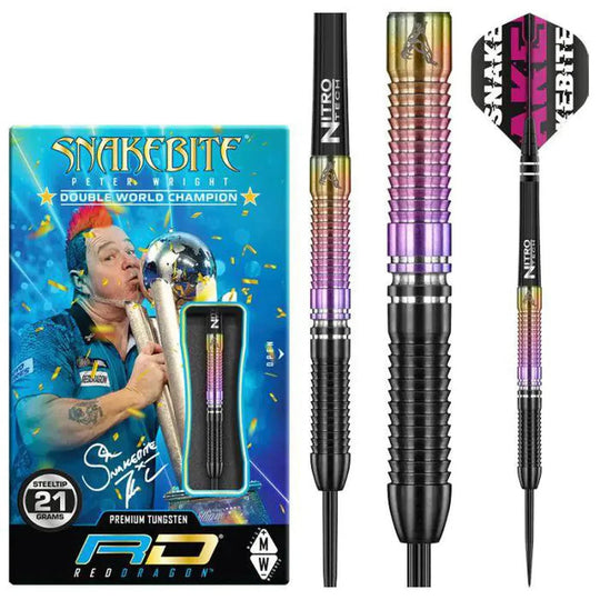 Red Dragon Peter Wright World Champion 2020 SE 90% Tungsten Steel Tip Darts