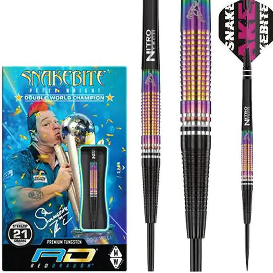 Red Dragon Peter Wright World Champion Tapered SE 90% Tungsten Steel Tip Darts