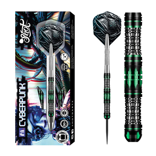 Shot AI Cyberpunk 90% Tungsten Steel Tip Darts