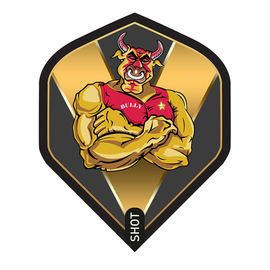 Shot Michael Smith Bully Boy Standard Dart Flights - Gold