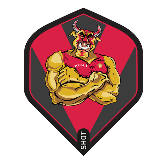 Shot Michael Smith Bully Boy Standard Dart Flights - Red