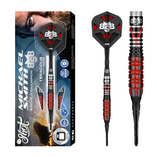 Shot Michael Smith Tenacious 90% Soft Tip Darts