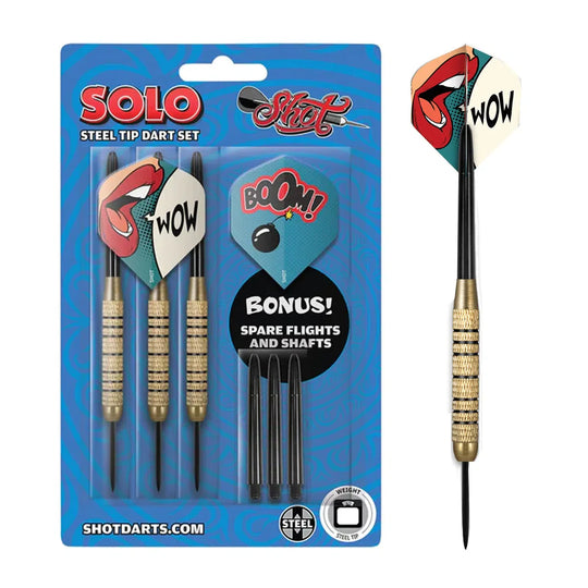 Shot Solo Brass Steel Tip Darts