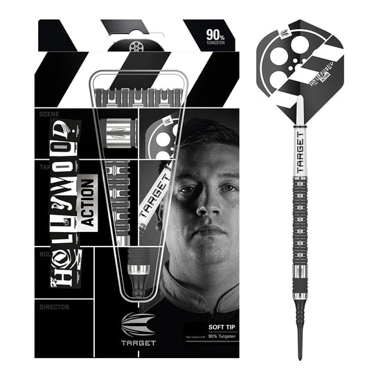 Target Darts Chris Dobey Hollywood Action 90% Tungsten Soft Tip Darts