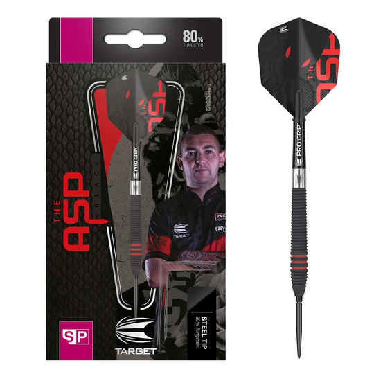 Target Darts Nathan Aspinall Black SP 80% Tungsten Steel Tip Darts
