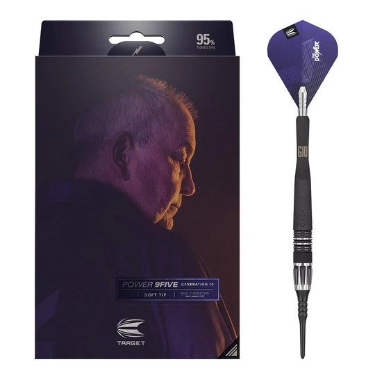Target Darts Phil Taylor Power 9Five Gen 10 95% Tungsten Soft Tip Darts