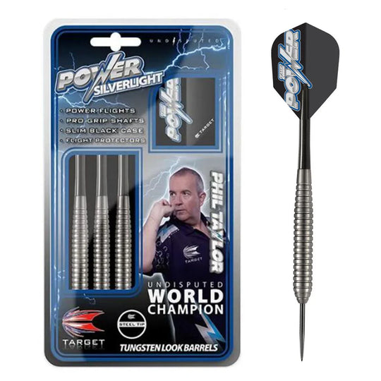 Target Darts Phil Taylor Silverlight Brass Steel Tip Darts