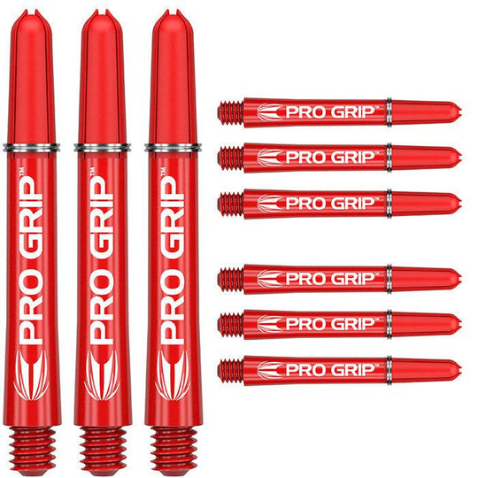 Target Darts Pro Grip Red Dart Shafts (3 x Sets)
