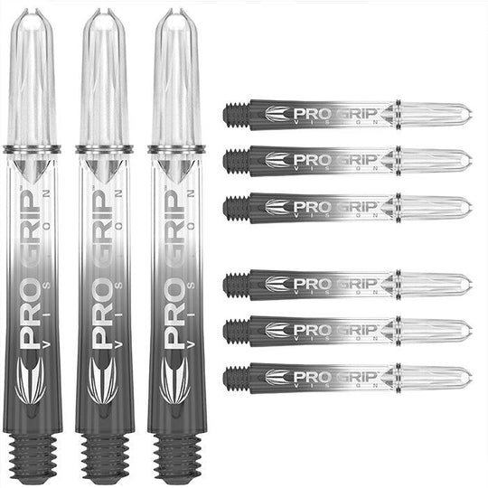 Target Darts Pro Grip Vision Black Dart Shafts (3 x Sets)