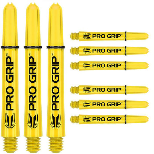 Target Darts Pro Grip Yellow Dart Shafts (3 x Sets)