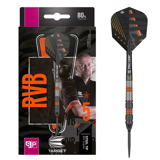 Target Darts Raymond Van Barneveld Black SP 80% Tungsten Steel Tip Darts