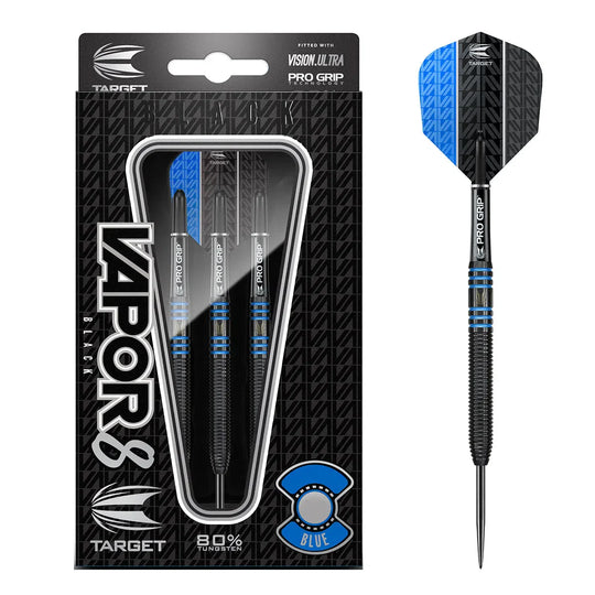 Target Darts Vapor8 80% Tungsten Black/Blue Steel Tip Darts