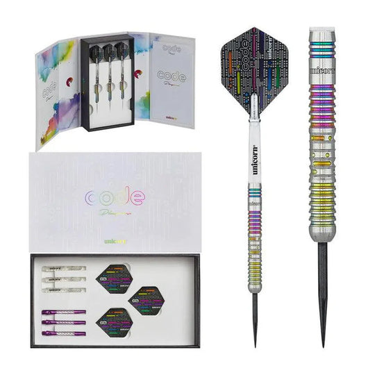 Unicorn Chris Dobey Code 90% Tungsten Steel Tip Darts