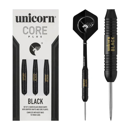 Unicorn Core Plus Win Black Brass Style 2 Steel Tip Darts