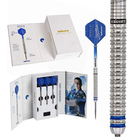 Unicorn Gary Anderson Phase 3 90% Tungsten Deluxe World Champion Steel Tip Darts