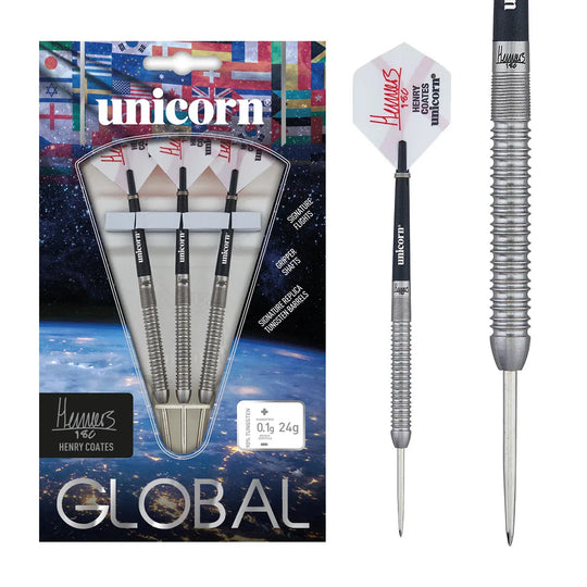 Unicorn Henry Coates Global 90% Tungsten Steel Tip Darts