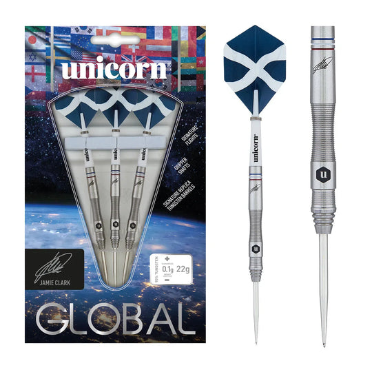Unicorn Jamie Clark Global 80% Tungsten Steel Tip Darts