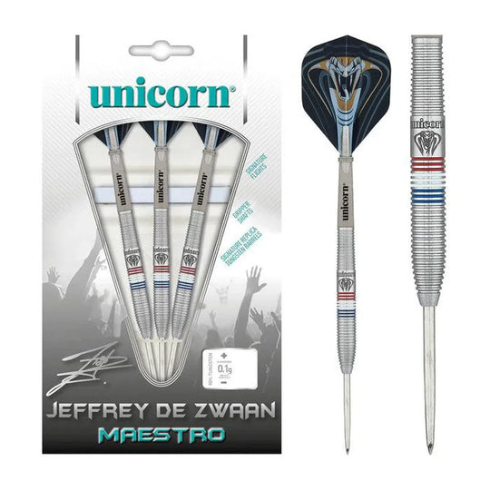 Unicorn Jeffrey de Zwaan Maestro Phase 2 90% Tungsten Steel Tip Darts