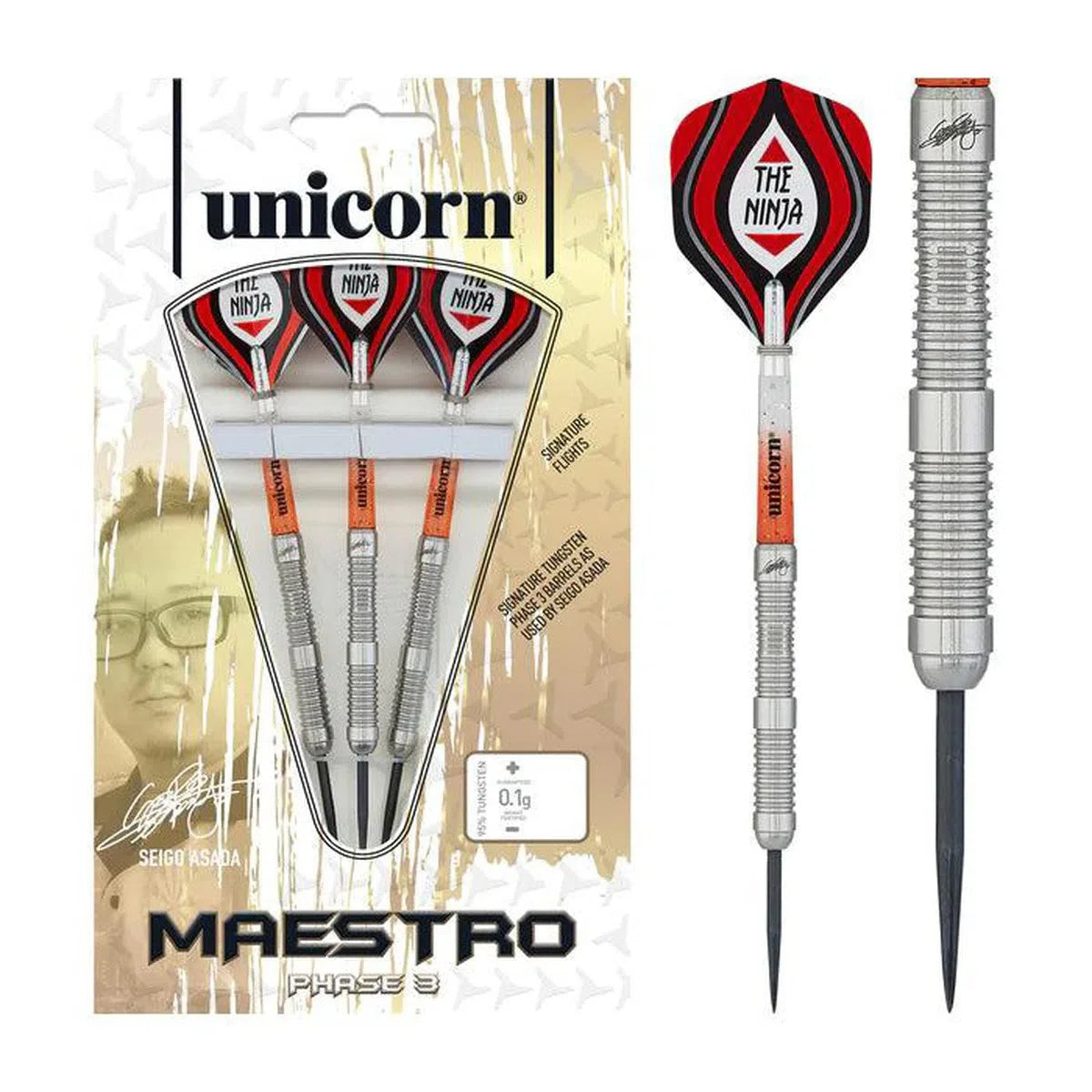ダーツ UNICORN MAESTRO Seigo Asada Unicorn Seigo Asada Maestro 95% Steel Tip Darts | Premier