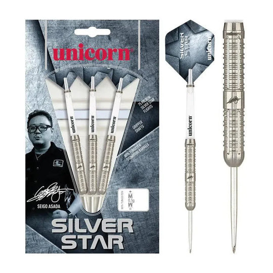 Unicorn Seigo Asada Silver Star 80% Tungsten Steel Tip Darts