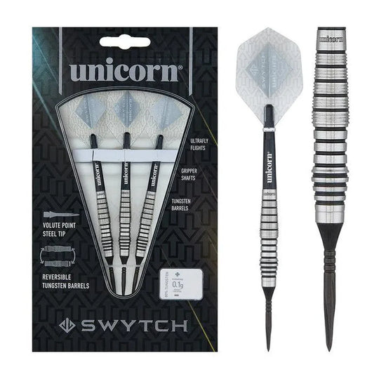 Unicorn Swytch Black 80% Tungsten Steel Tip Darts