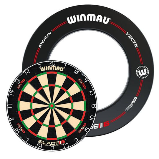 Winmau Blade 6 Dual Core Dartboard & Surround Bundle