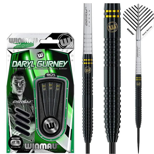 Winmau Daryl Gurney Black Special Edition 90% Tungsten Steel Tip Darts