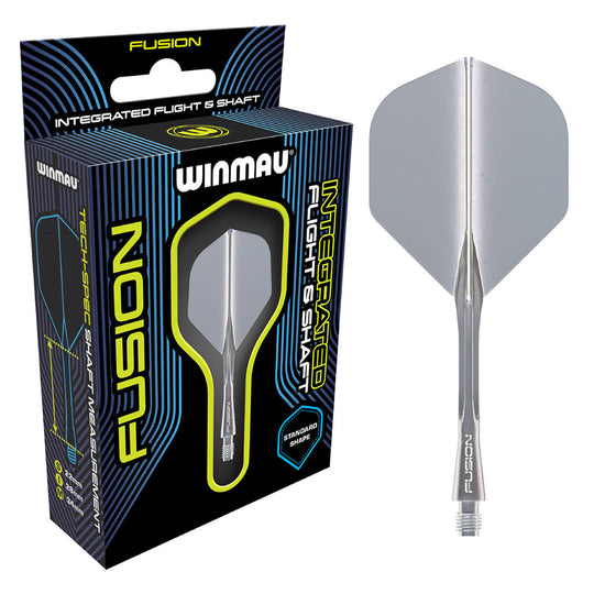 Winmau Fusion Integrated Flight System - Dark Grey Smoke