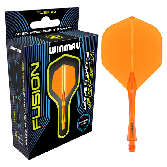 Winmau Fusion Integrated Flight System - Fluoro Orange