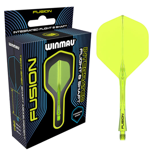 Winmau Fusion Integrated Flight System - Fluoro Yellow