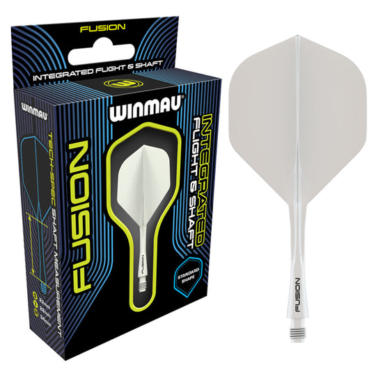 Winmau Fusion Integrated Flight System - Solid White