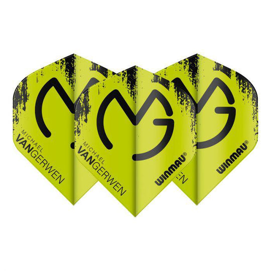 Winmau Mega MvG Standard Black & Green Flights