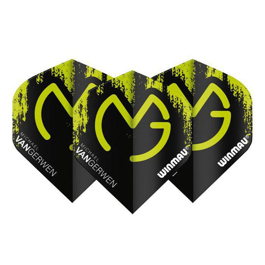 Winmau Mega MvG Standard Green & Black Flights