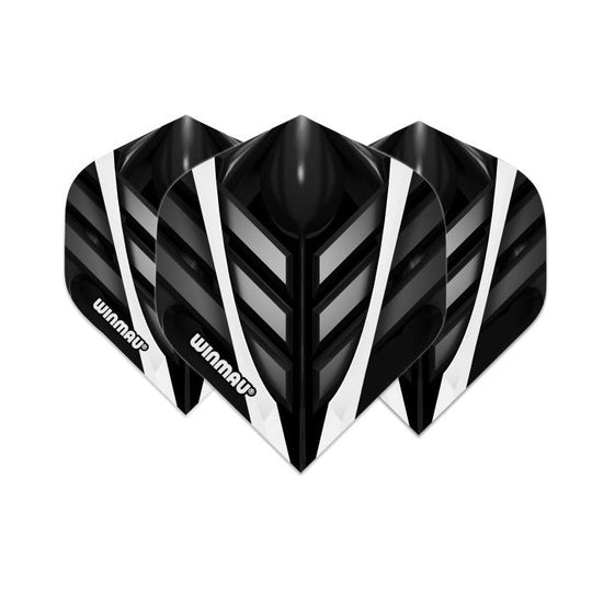 Winmau Mega Standard Black, White & Grey Dart Flights