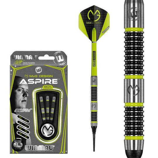 Winmau MvG Aspire 80% Tungsten Soft Tip Darts