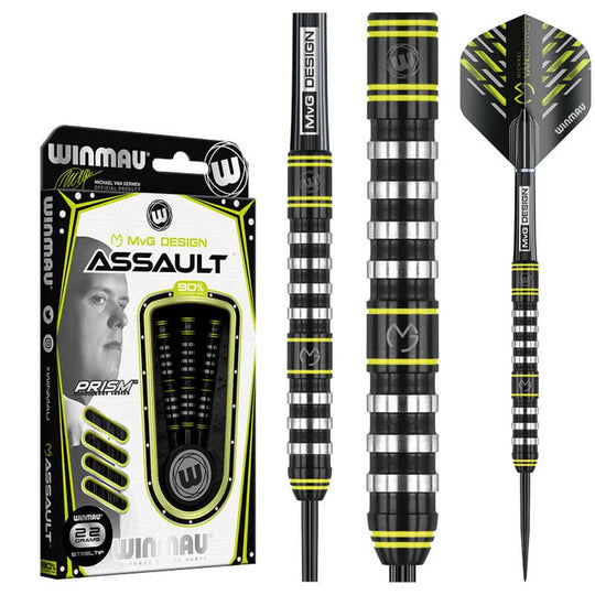 Winmau MvG Assault 90% Tungsten Steel Tip Darts