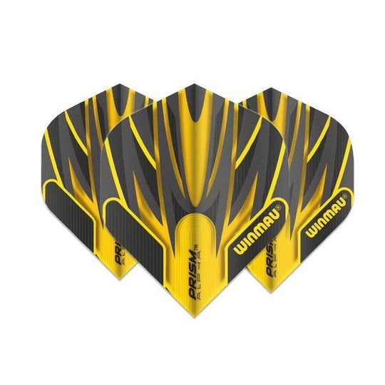 Winmau Prism Alpha Black & Yellow Extra Thick Dart Flights