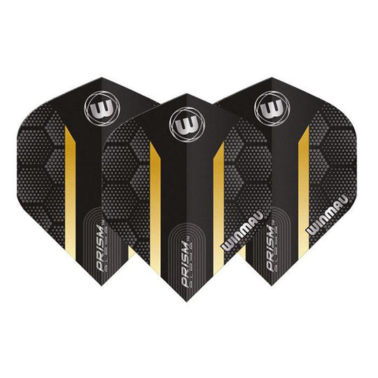 Winmau Prism Alpha Extra Thick Standard Black & Gold Flights