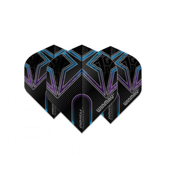 Winmau Prism Alpha Extra Thick Standard Black & Purple Flights