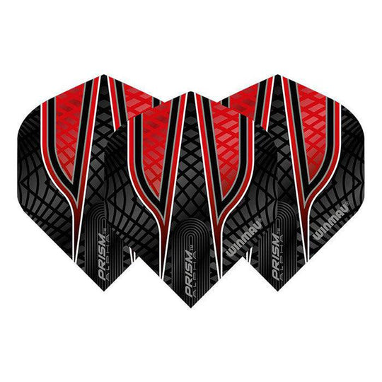 Winmau Prism Alpha Extra Thick Standard Black & Red Flights