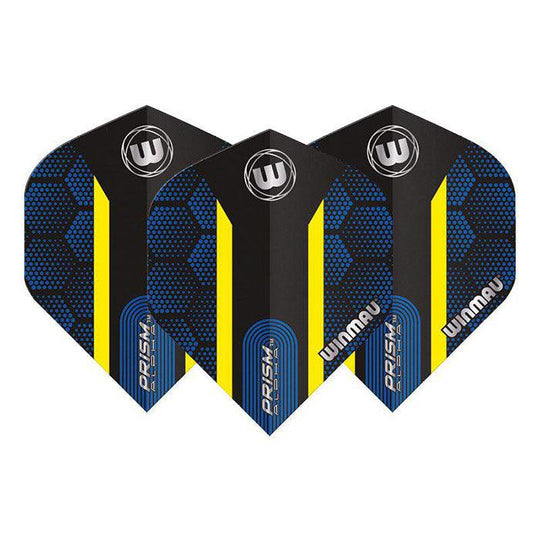 Winmau Prism Alpha Extra Thick Standard Blue & Yellow Flights