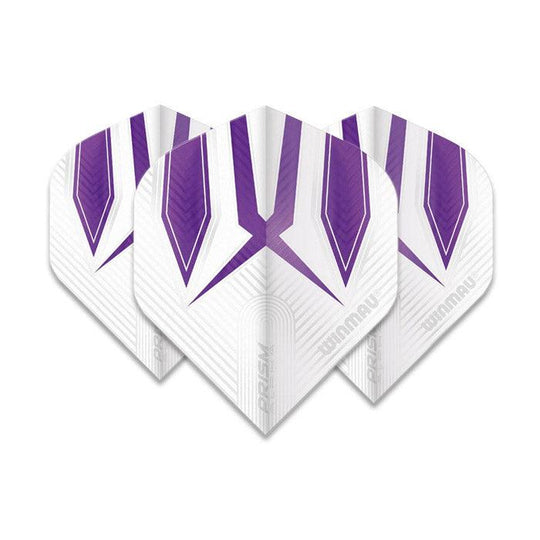 Winmau Prism Alpha Extra Thick Standard White & Purple Flights
