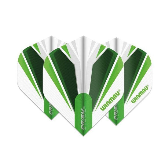 Winmau Prism Alpha White & Green Extra Thick Dart Flights