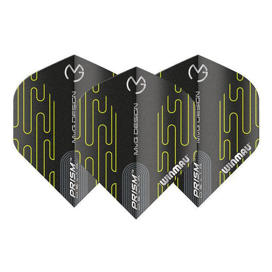 Winmau Prism Delta MvG Extra Thick Extra Standard Black & Green Flights