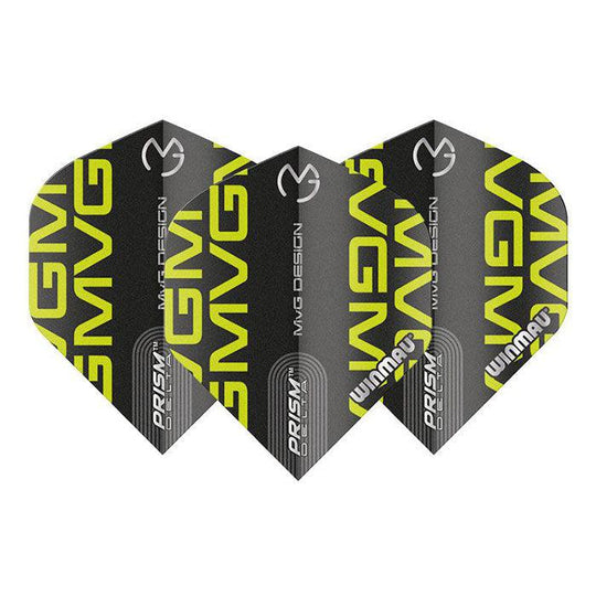 Winmau Prism Delta MvG Extra Thick Extra Standard Black & Green Flights