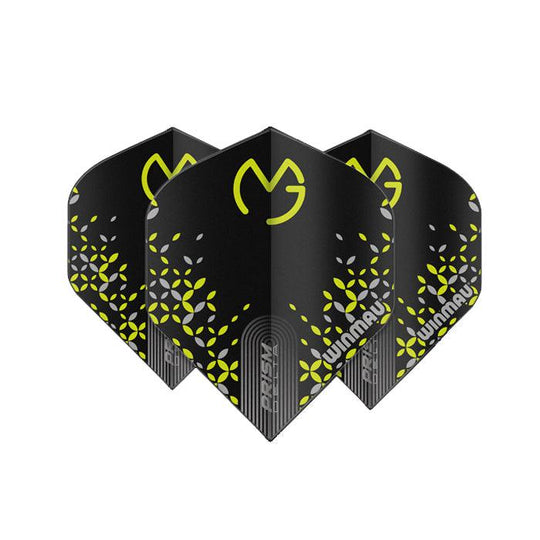 Winmau Prism Delta MvG Extra Thick Standard Black & Green Flights